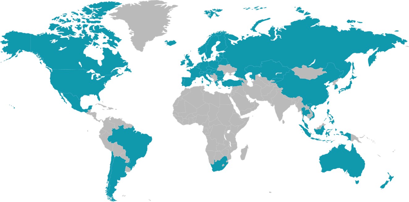Mapa de los módulos regionales de ExESS